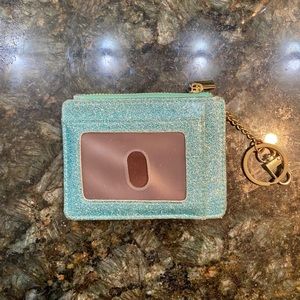 Glittery blue mini wallet/ card holder